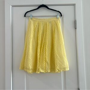 Yellow Eyelet Skirt